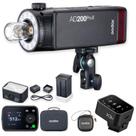 Kit Flash Portátil Godox Ad200pro Ii + Disparador Ttl X3 Nano - Nikon