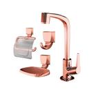 Kit Flatt 4 Peças Rose Gold 2004 F71: Torneira e Acessórios, Lorenzetti