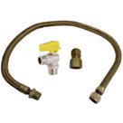 Kit Flexível p/ Fogão 120 CM Dako Fêmea+ Registro Ang. M/M Kit Flexível p/ Fogão 120 CM Dako Fêmea+ Registro Ang. M/M