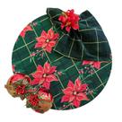 Kit Flor Natal Verde 6 Lugares Capa Sousplat Guard. Anel PG