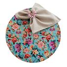 Kit Floral Azul 10 Lugares Capa Sousplat Base Guardanapo PG