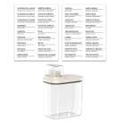 Kit Flow Dispenser para Amaciante Sabão Líquido 1,5L e Eiquetas Identificadoras Ou