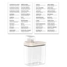 Kit Flow Dispenser para Amaciante Sabão Líquido 1,5L e Eiquetas Identificadoras Ou