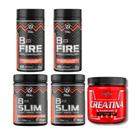 Kit Fogo no Cachorro Turbo (2x B Fire 2x B Slim + 1x Creatina Integralmedica 300g)
