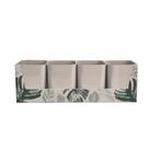 Kit Folhagem Com 4 Porta Objetos Cappuccino