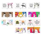 Kit Folhas Sublimaticas Impressas Flork Bento para Canecas Kit Folhas Sublimaticas Impressas Flork Bento para Canecas