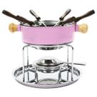 Kit Fondue Em Aço Inox Colorido Conjunto Para Restaurante Fundi Derreter Chocolate Queijo Carnes Kit Fondue Em Aço Inox Colorido Conjunto Para Restaurante Fundi Derreter Chocolate Queijo Carnes
