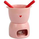 Kit Fondue L'amour Em Cerâmica 300ml 5pçs Hauskraft