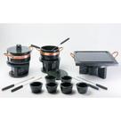 Kit Fondue Pedra Sabão Completo 18 Pçs - Chapa 25 cm