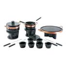 Kit Fondue Pedra Sabão Completo 18 Pçs - Chapa 37 cm