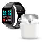 Kit Fone s/ Fio + Relógio Inteligente Bluetooth