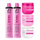Kit Force Cosméticos Home Care Bomba de Vitaminas Cronograma Capilar 5 Itens