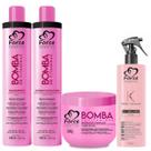 Kit Force Cosméticos Nutrição Capilar Vitaminas Fluido Uso Obrigatório
