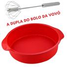 Kit forma assadeira de bolo em silicone mais bate claras Fue a dupla do bolo da vovó
