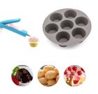 Kit Forma De Cupcake Em Silicone Com Caneta Confeiteiro