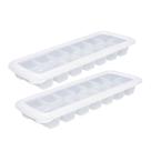 Kit Forma De Gelo Com Tampa 14 Cubos Empilhável Solta Fácil - Kit Forma De Gelo Com Tampa 14 Cubos Empilhável Solta Fácil -