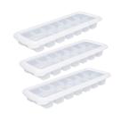 Kit Forma De Gelo Com Tampa 14 Cubos Empilhável Solta Fácil -