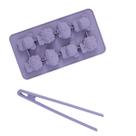 Kit forma de gelo safari e pegador de salada silicone pequeno - Mozcada