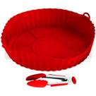 Kit forma de silicone para air fry e pegador clink