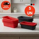 Kit Forma Pão E Bolo Inglês Em Silicone Assadeira Retangular Antiaderente Cozinha Confeitaria