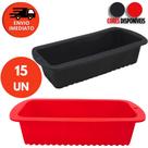 Kit Forma Silicone Pão E Bolo Inglês Assadeira Retangular Antiaderente Cozinha Confeitaria Doce