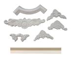 Kit Formas 1 Rodameio/boiserie, 1 Cantoneira E 5 Arabescos Kit Formas 1 Rodameio/boiserie, 1 Cantoneira E 5 Arabescos