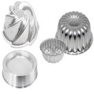 Kit Formas Ballerine 3 Pçs, Forma Suiça + Forma Vulcão + Forma Redonda Ballerine Alumío Pfofissional