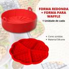 Kit Formas Silicone Papel Quadrada Redonda Assadeira Air Fryer - Escolha Seu Kit