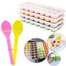 Kit Forminhas de Silicone Papinha + 2 Colheres Interativas