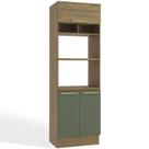 Kit Forno Botanic Kappesberg M627 3 Portas Nogueira e Verde Oliva Kit Forno Botanic Kappesberg M627 3 Portas Nogueira e Verde Oliva