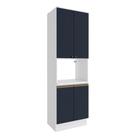 Kit Forno Celeste Kappesberg 100% Mdf 4 Portas Branco/azul