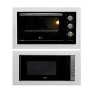 Kit Forno Elétrico 48 L e Micro-Ondas 25 L de Embutir Fit Line Moldura Branca 110 V Fischer