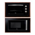 Kit Forno Elétrico 48 L e Micro-Ondas 25 L de Embutir Fit Line Moldura Preta 110 V Fischer