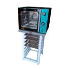 KIT - Forno Turbo Convector Smart. Preto e Turquesa FCSB4E 220v + Bancada Mes-004 + 4 Assadeiras
