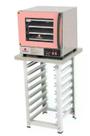 Kit - Forno Turbo Elétrico Fast Oven PRP-004 Plus 220V Rosa + Bancada MES-004 - Progás