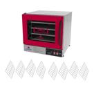 Kit Forno Turbo Elétrico Profissional Digital PRP-004 Plus 220V Vermelho + 8 Grades - Progás