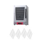 Kit Forno Turbo Elétrico Profissional Digital Prp-008 Plus 220v Vermelho + 4 Grades - Progás