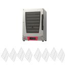 Kit Forno Turbo Elétrico Profissional Digital Prp-008 Plus 220v Vermelho + 8 Grades - Progás