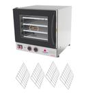 Kit Forno Turbo Elétrico Profissional Progás PRP-004 G2 65L 2000W com 4 Grades Preto 220V Kit Forno Turbo Elétrico Profissional Progás PRP-004 G2 65L 2000W com 4 Grades Preto 220V