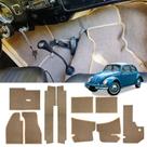 Kit Forração Assoalho Fusca 1970 a 1995 Forro Interno Tapete Carpete Bege 11 Peças