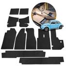 Kit Forração Assoalho Fusca 1970 a 1995 Forro Interno Tapete Carpete Preto 11 Peças
