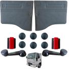 Kit forro+maçaneta+manivela+trava+bolsa ford cargo até 11