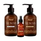 Kit Fortalecimento Capilar Antiqueda Monovin Raaf Cosmetics Shampoo, Máscara e Tônico