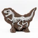 Kit Fossil Esqueleto de Dinossauro Velociraptor Expositor de Rocha Base Presente Decorativo Kit Fossil Esqueleto de Dinossauro Velociraptor Expositor de Rocha Base Presente Decorativo