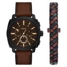 Kit Fossil Masculino Machine Preto - FS6102SET/0MN