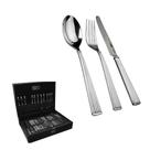 Kit fracalanza faqueiro madrid 101 peças em aco inoxidável 18/10 4,0mm e estojo Kit fracalanza faqueiro madrid 101 peças em aco inoxidável 18/10 4,0mm e estojo