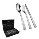 Kit fracalanza faqueiro madrid 130 peças em aço inoxidável 18/10 4,0mm e estojo