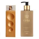KIT Fragrância Make Me Fever Gold 100ml + Hidratante Mahogany 300ml