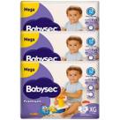 Kit Fralda Babysec Premium com 3 Pacotes Proteção e Conforto Garantidos