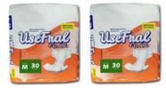 Kit Fralda Geriátrica Descartável UseFral Tamanho M - 60 Unidades